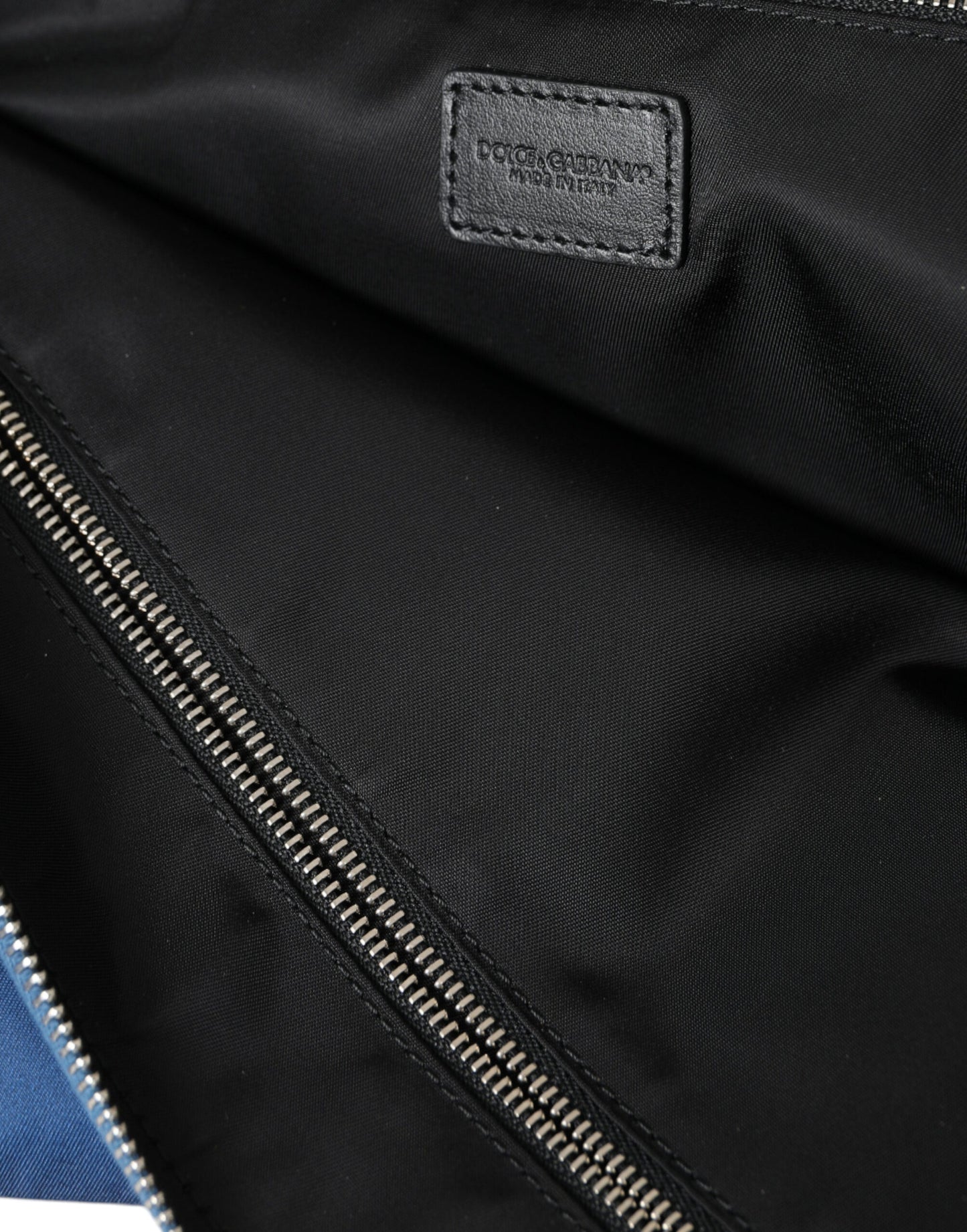 Blue DG Milano Print Nylon Pouch Clutch Men Bag-Dolce & Gabbana-LabelTerrace.com