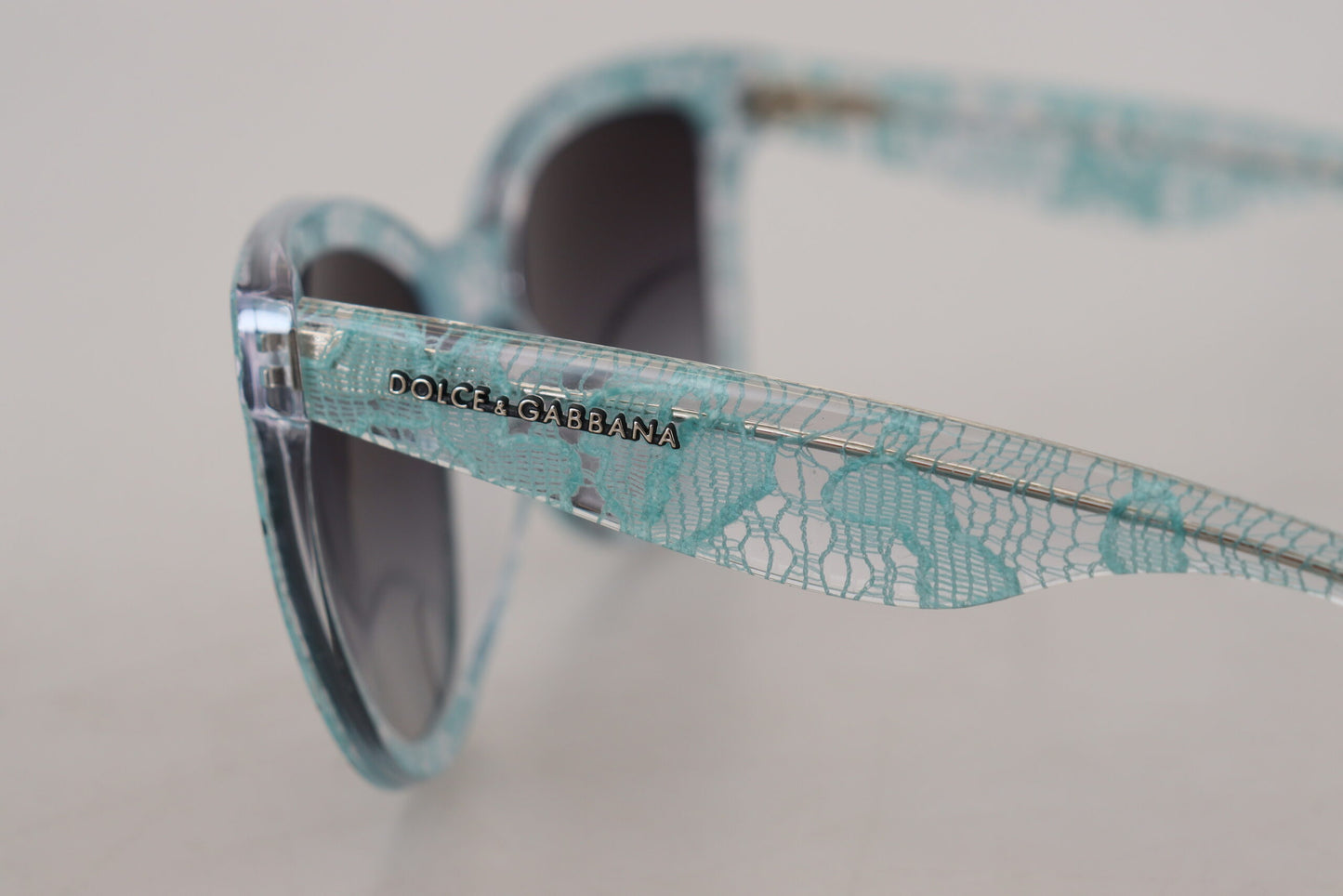 Blue DG4190 Lace Crystal Acetate Butterfly Sunglasses-Dolce & Gabbana-LabelTerrace.com