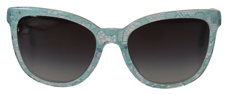 Blue DG4190 Lace Crystal Acetate Butterfly Sunglasses-Dolce & Gabbana-LabelTerrace.com