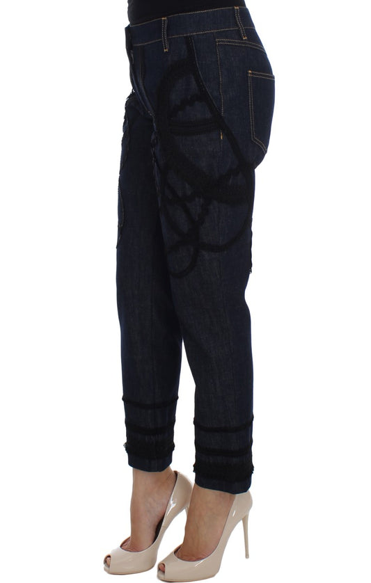 Blue Denim Cotton CAPRI Torero Jeans-Dolce & Gabbana-LabelTerrace.com
