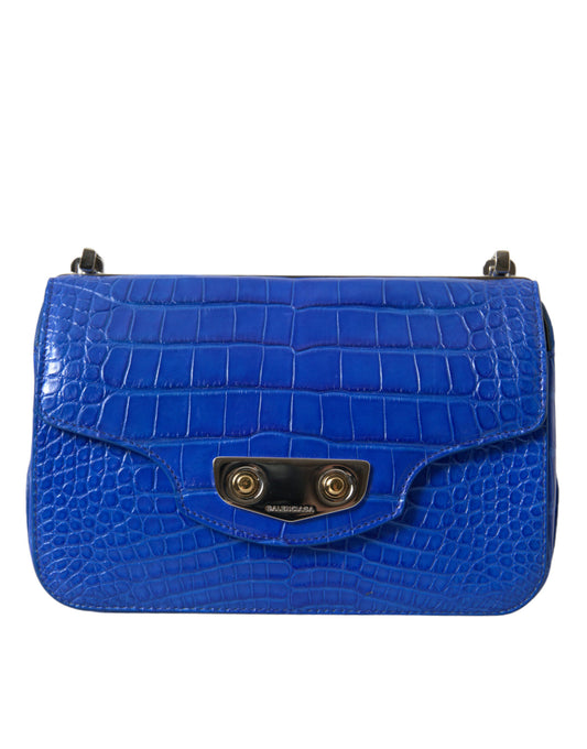 Blue Exotic Leather Neo Classic Purse Shoulder Handbag Bag-Balenciaga-LabelTerrace.com