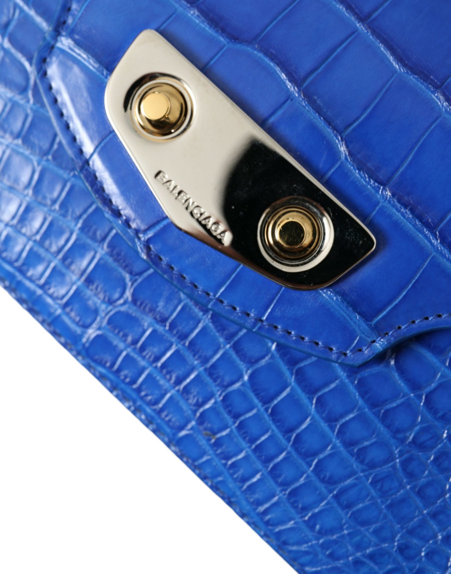 Blue Exotic Leather Neo Classic Purse Shoulder Handbag Bag-Balenciaga-LabelTerrace.com