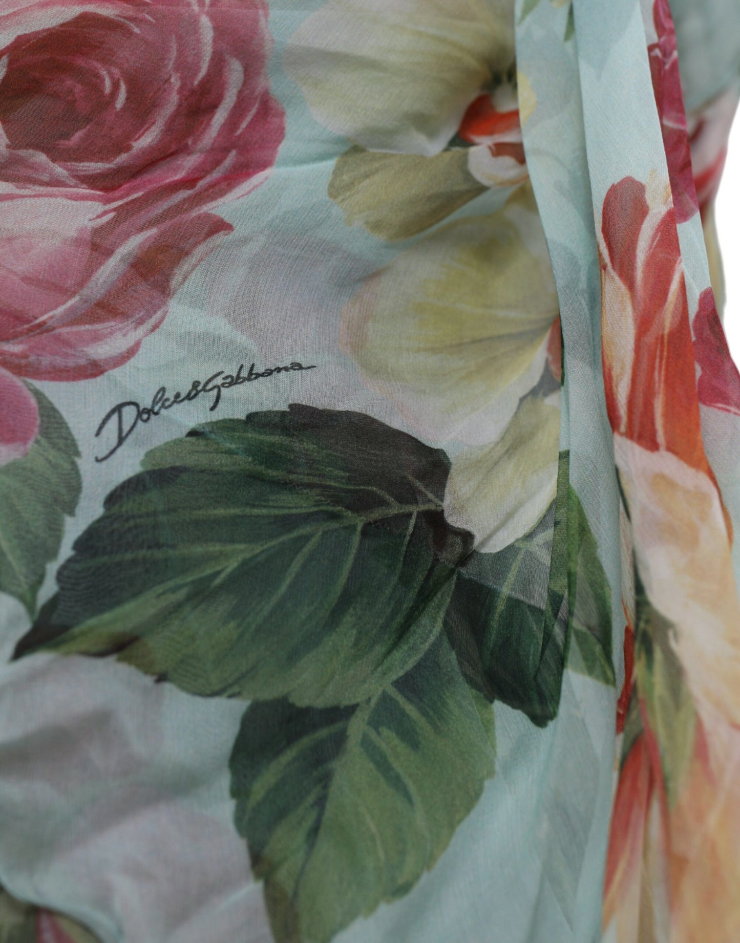 Blue Floral Print Tiered Long Maxi Dress-Dolce & Gabbana-LabelTerrace.com