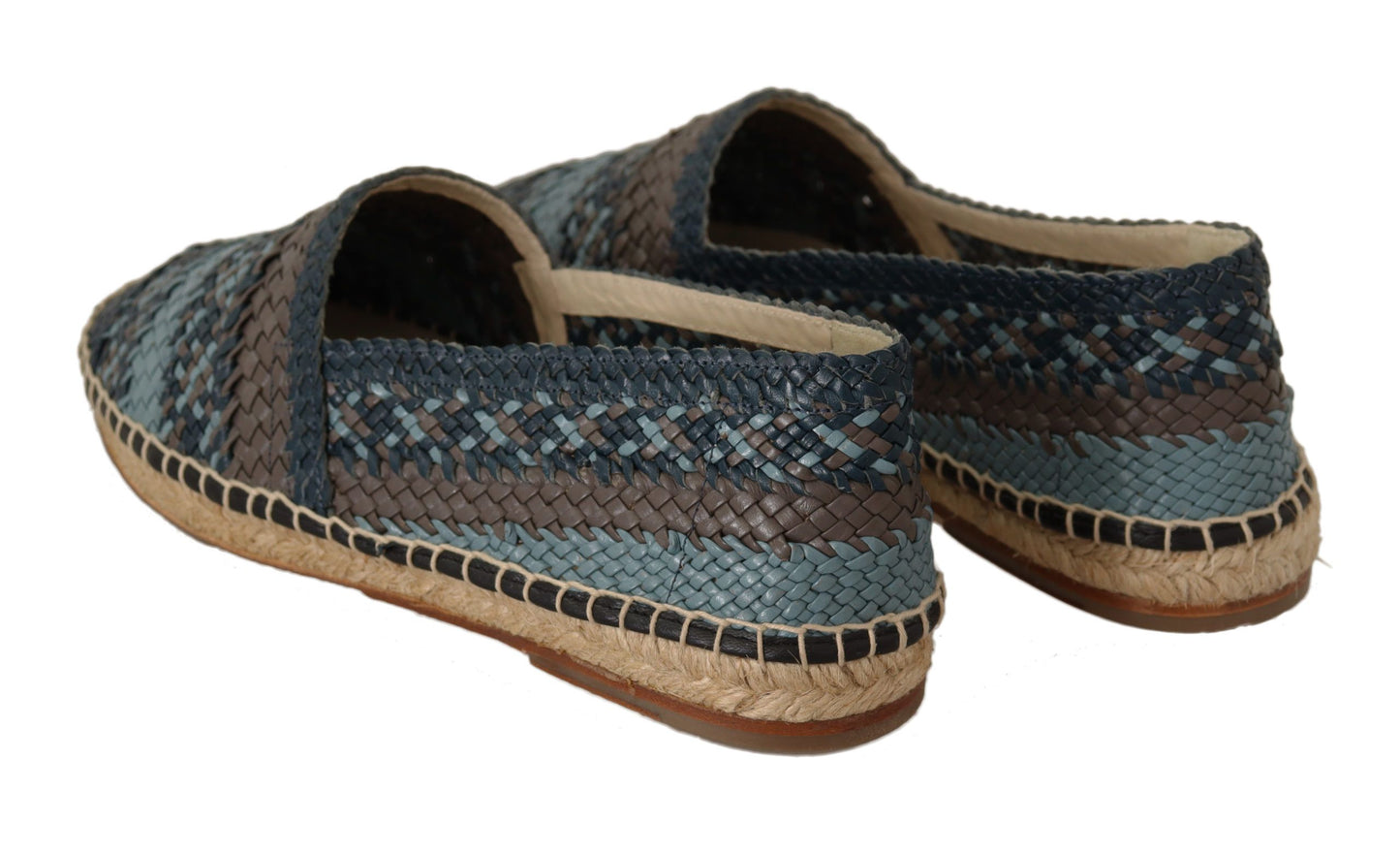 Blue Gray Slip On Buffalo Espadrille Shoes-Dolce & Gabbana-LabelTerrace.com