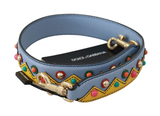 Blue Handbag Accessory Shoulder Strap Leather-Dolce & Gabbana-LabelTerrace.com