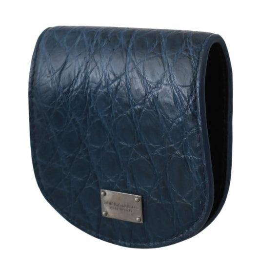 Blue Holder Pocket Wallet Blue Exotic Skin Condom Case-Dolce & Gabbana-LabelTerrace.com