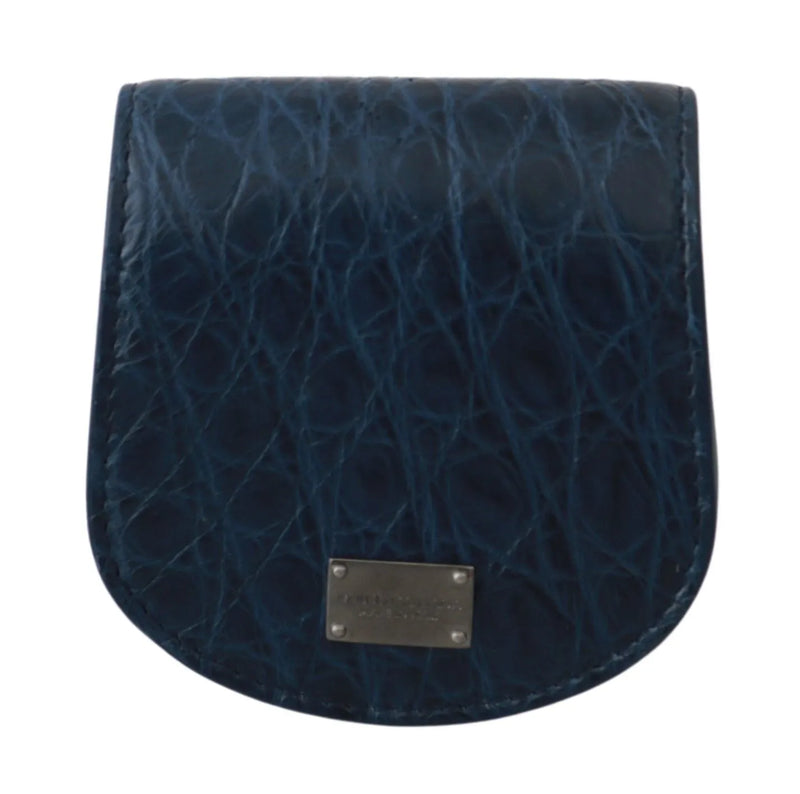 Blue Holder Pocket Wallet Blue Exotic Skin Condom Case-Dolce & Gabbana-LabelTerrace.com