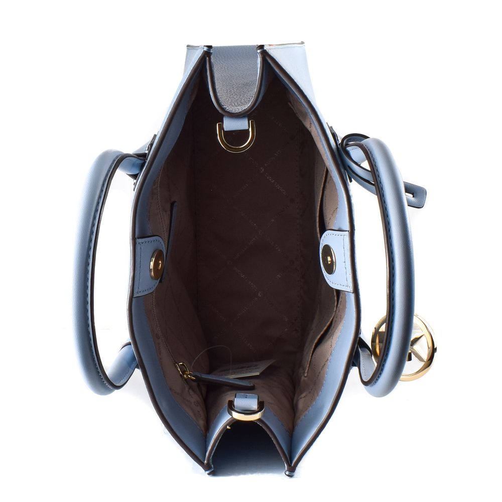 Blue Leather Handbag