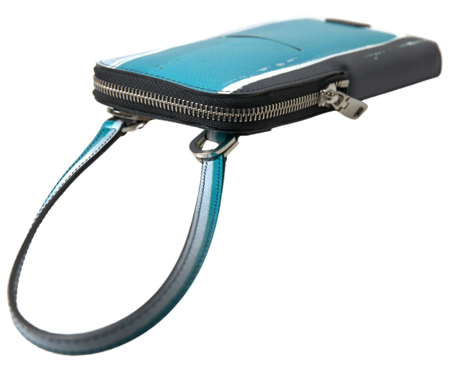 Blue Leather Purse Crossbody Sling Phone Bag Unisex-Dolce & Gabbana-LabelTerrace.com