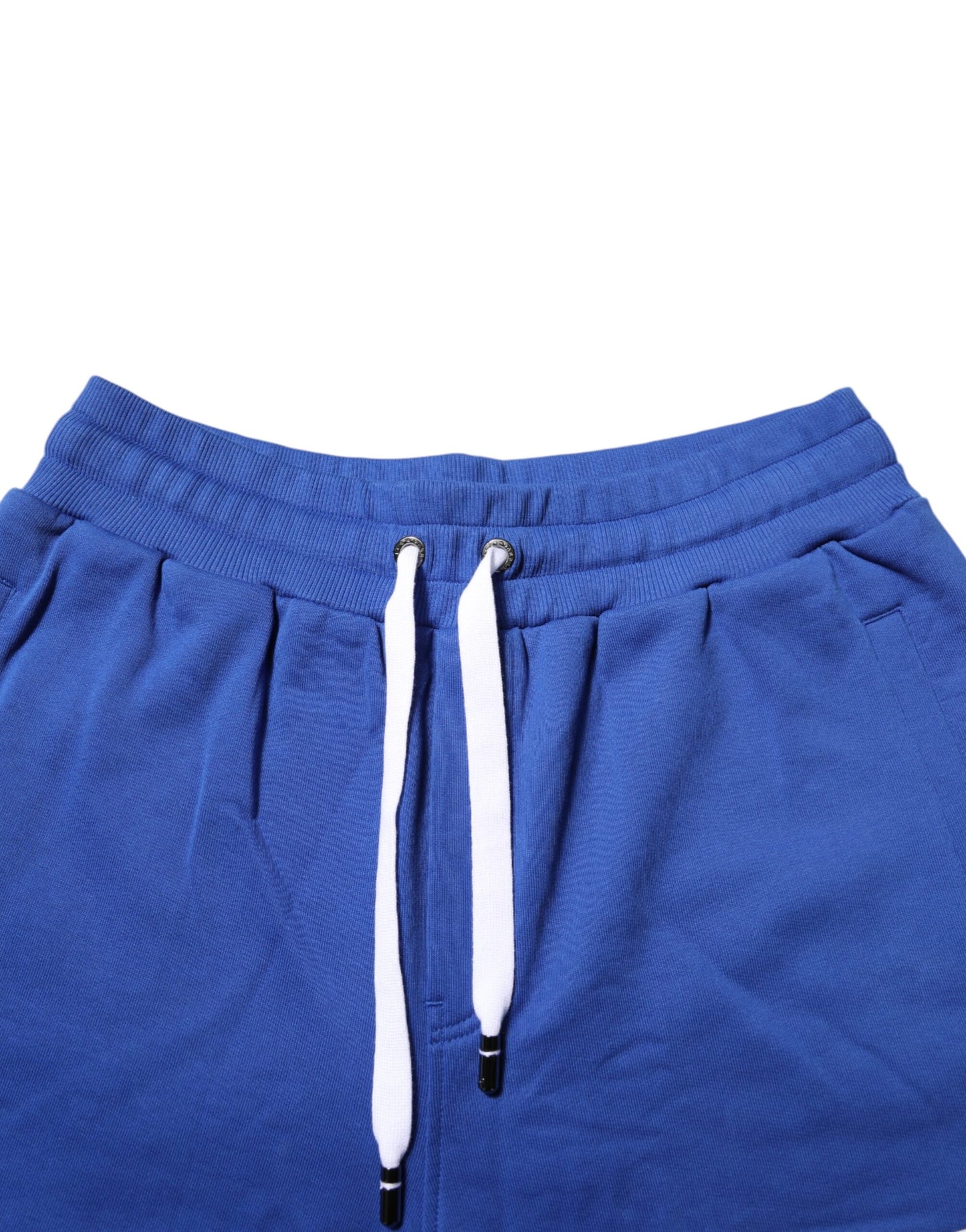 Blue Logo Cotton Bermuda Sweatshorts Shorts-Dolce & Gabbana-LabelTerrace.com