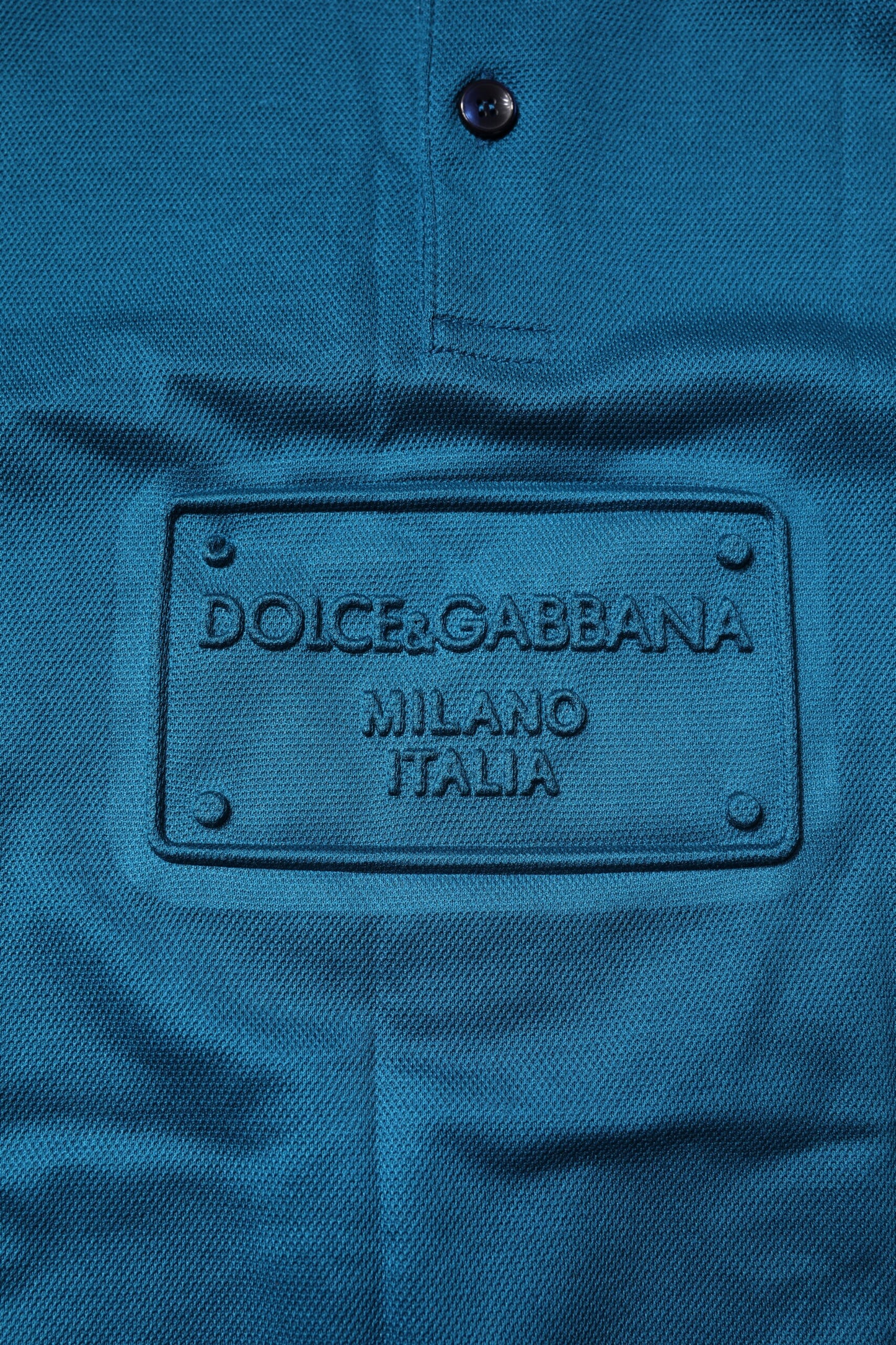Blue Logo Cotton Men Polo Shirt T-shirt-Dolce & Gabbana-LabelTerrace.com