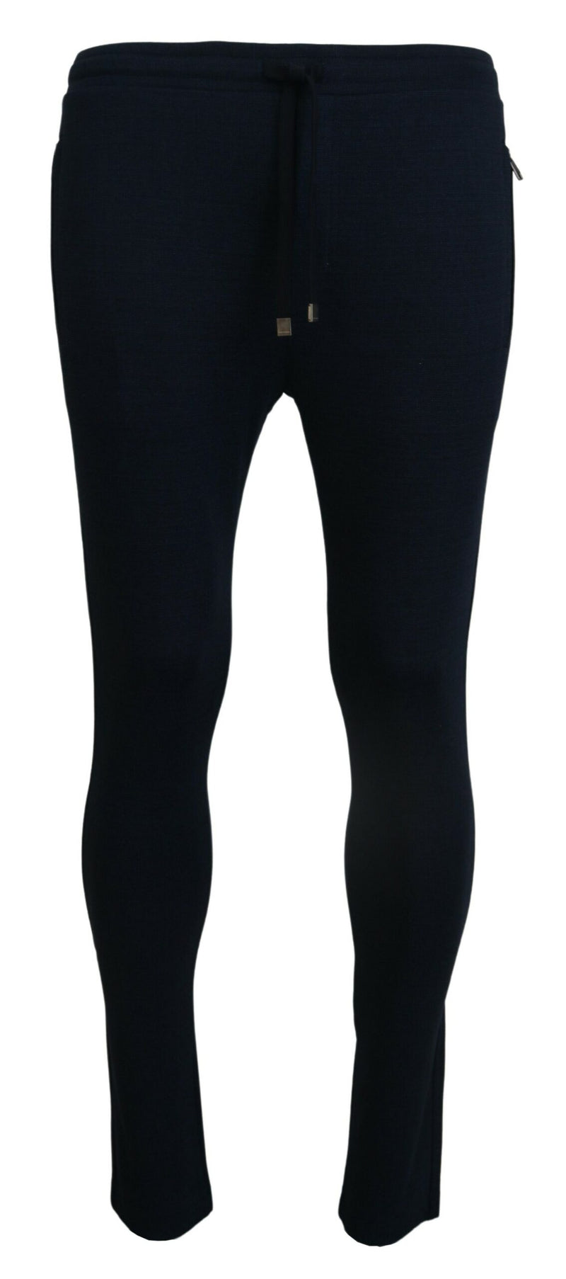 Blue Mens Sport Cotton Sweatpants Pants-Dolce & Gabbana-LabelTerrace.com