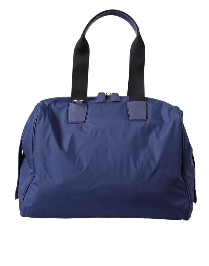 Blue Nylon Calfskin Hand Shoulder Duffel Bag-Dolce & Gabbana-LabelTerrace.com