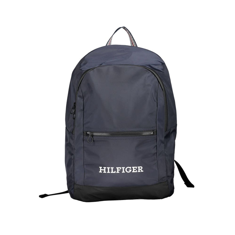 Blue Polyester Backpack-Tommy Hilfiger-LabelTerrace.com