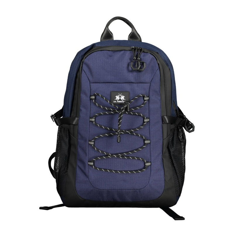 Blue Polyester Men Backpack-La Martina-LabelTerrace.com