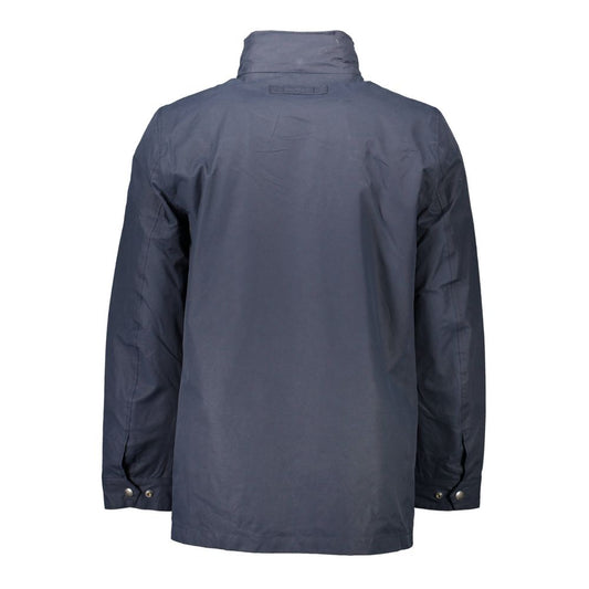 Blue Polyester Men Jacket-Gant-LabelTerrace.com