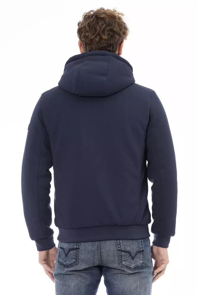 Blue Polyester Men Jacket-Baldinini Trend-LabelTerrace.com