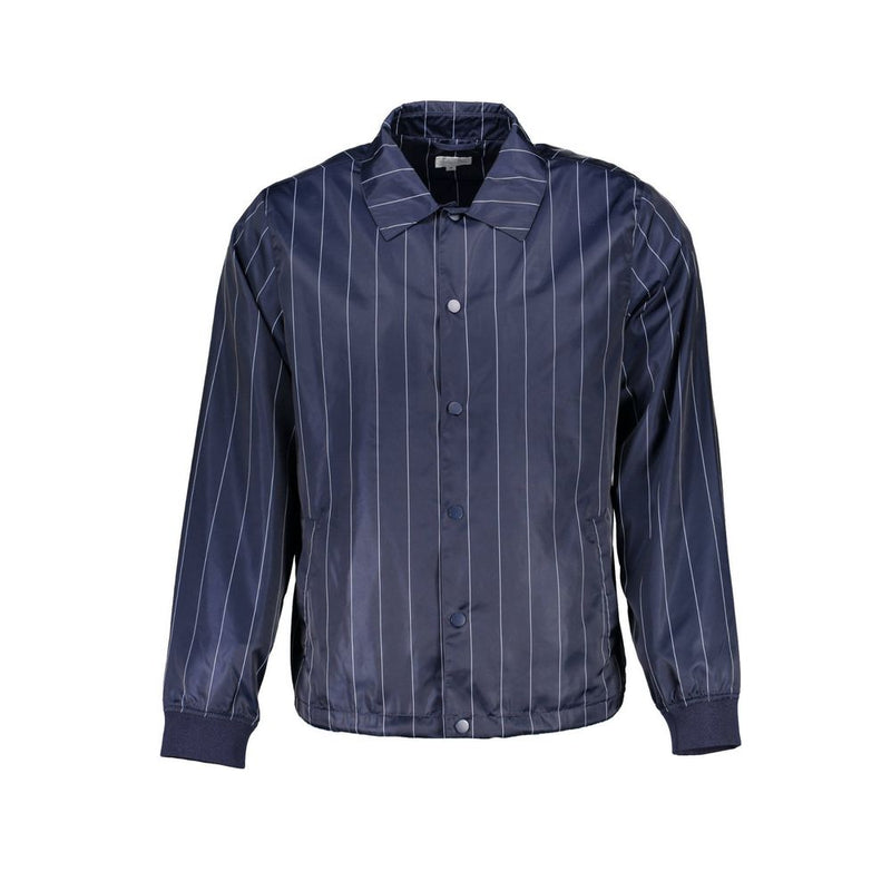 Blue Polyester Men Jacket-Gant-LabelTerrace.com