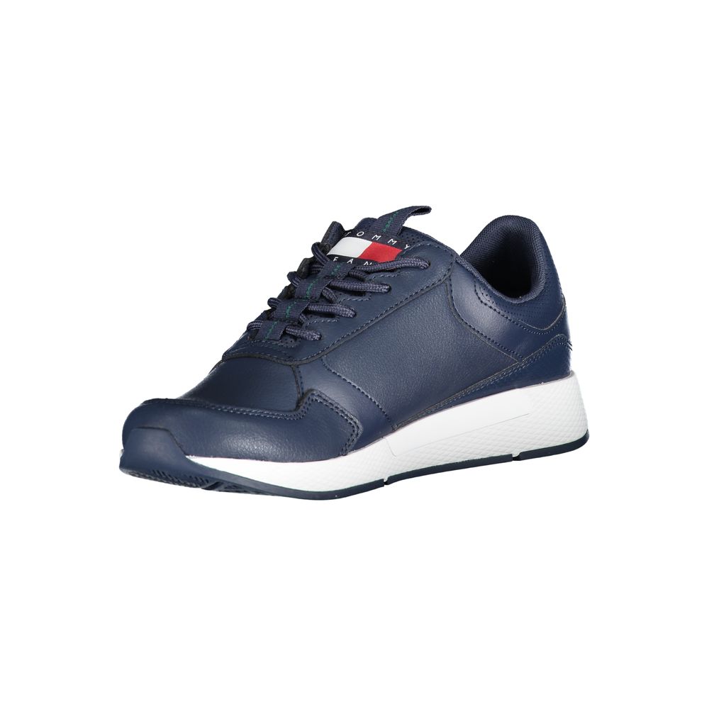 Blue Polyethylene Men Sneaker-Tommy Hilfiger-LabelTerrace.com