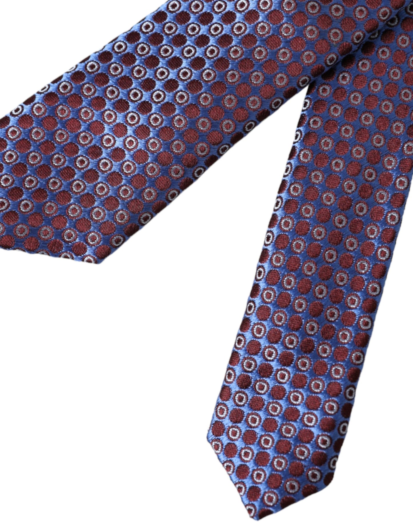 Blue Purple Patterned Silk Adjustable Men Tie-Dolce & Gabbana-LabelTerrace.com