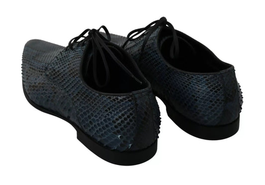Blue Python Leather Snakeskin Shoes-Dolce & Gabbana-LabelTerrace.com