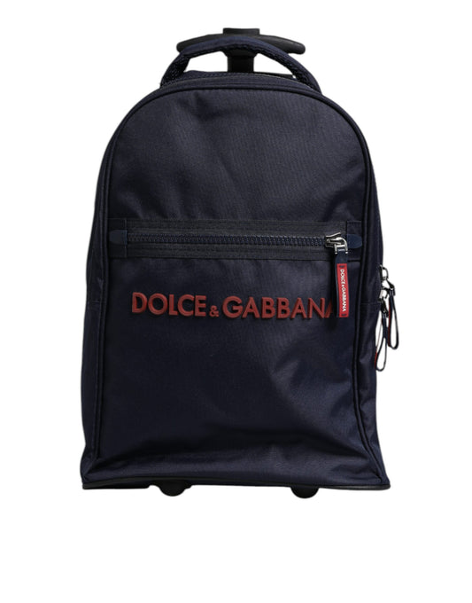 Blue Red Polyester Kids Back Pack Wheel Suitcase Bag-Dolce & Gabbana-LabelTerrace.com