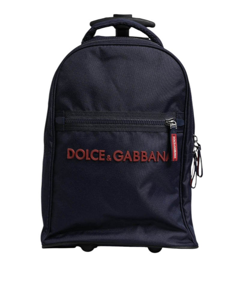Blue Red Polyester Kids Back Pack Wheel Suitcase Bag-Dolce & Gabbana-LabelTerrace.com