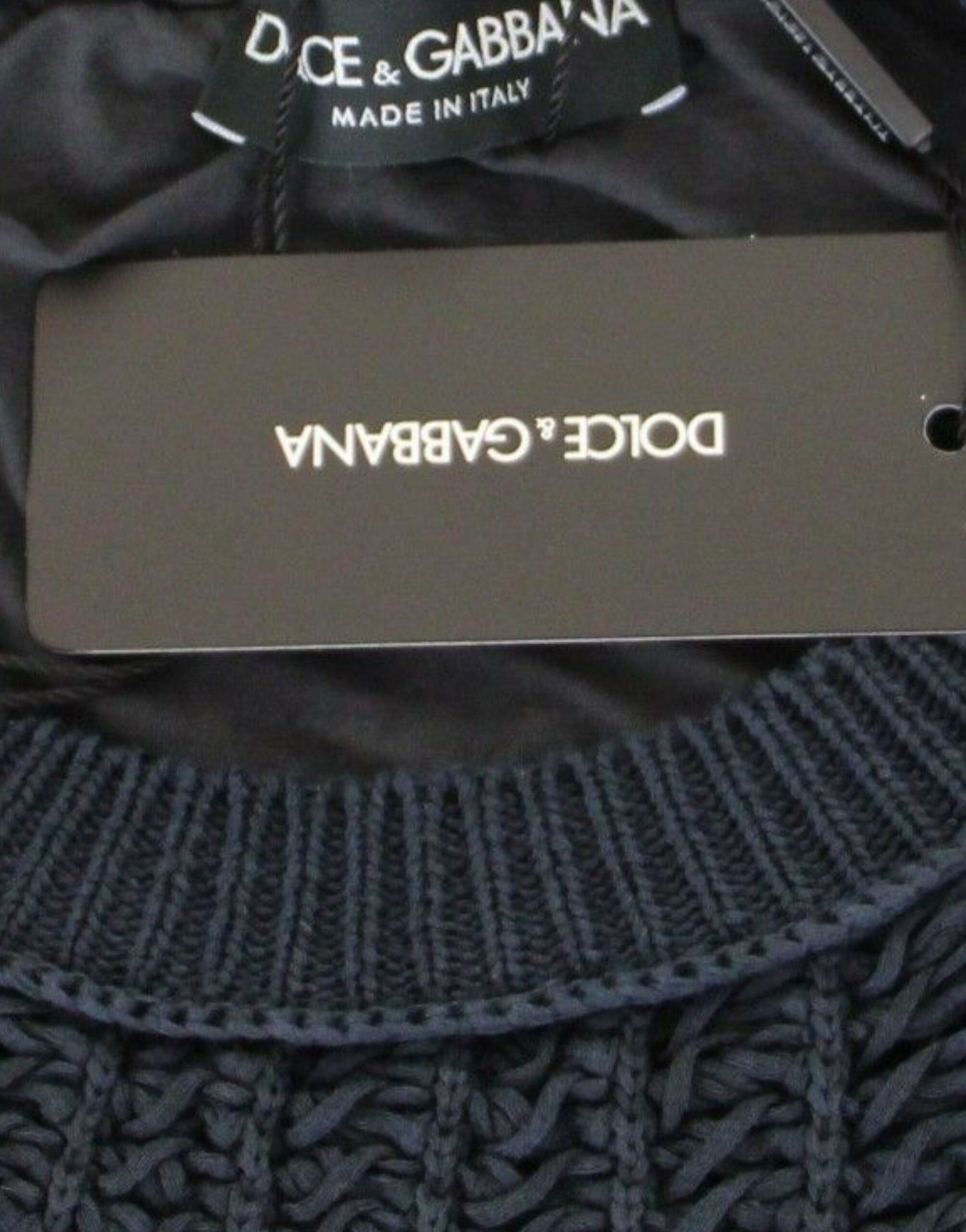 Blue Runway Netz Pullover Netted Sweater-Dolce & Gabbana-LabelTerrace.com