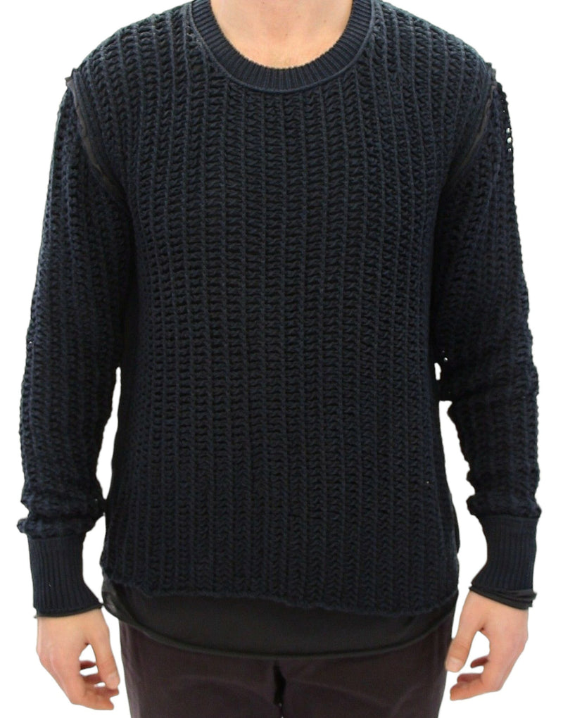 Blue Runway Netz Pullover Netted Sweater-Dolce & Gabbana-LabelTerrace.com
