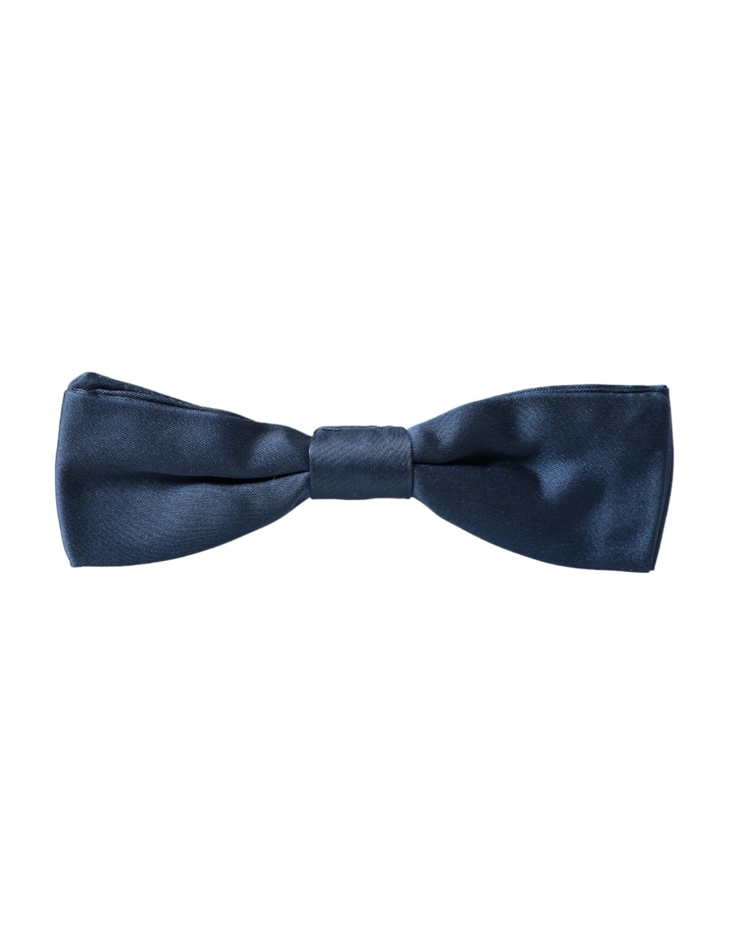 Blue Satin Silk Adjustable Neck Men Bow Tie-Dolce & Gabbana-LabelTerrace.com
