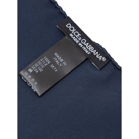 Blue Silk Pocket Square-Dolce & Gabbana-LabelTerrace.com