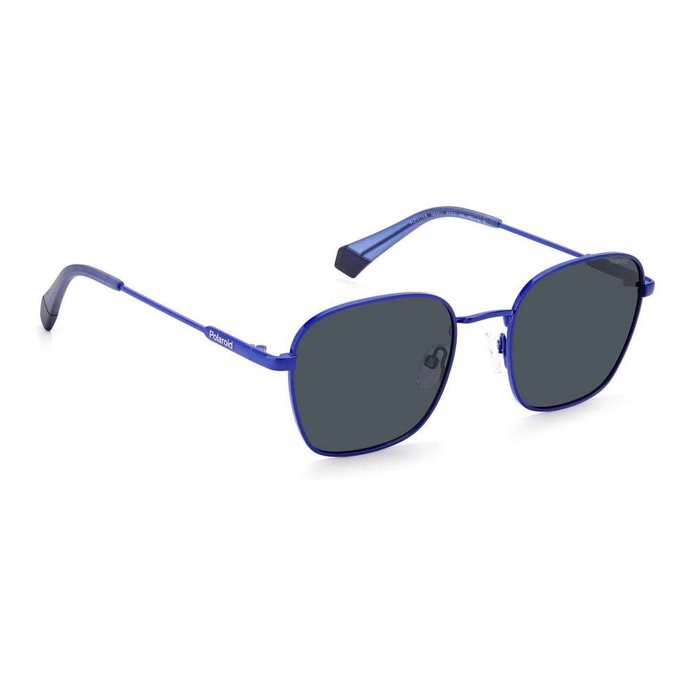 Blue Stainless Steel Sunglasses-Polaroid-LabelTerrace.com