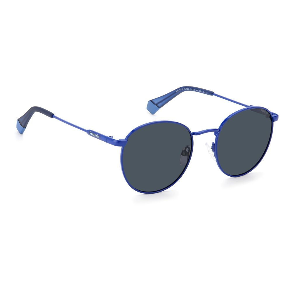 Blue Stainless Steel Sunglasses-Polaroid-LabelTerrace.com