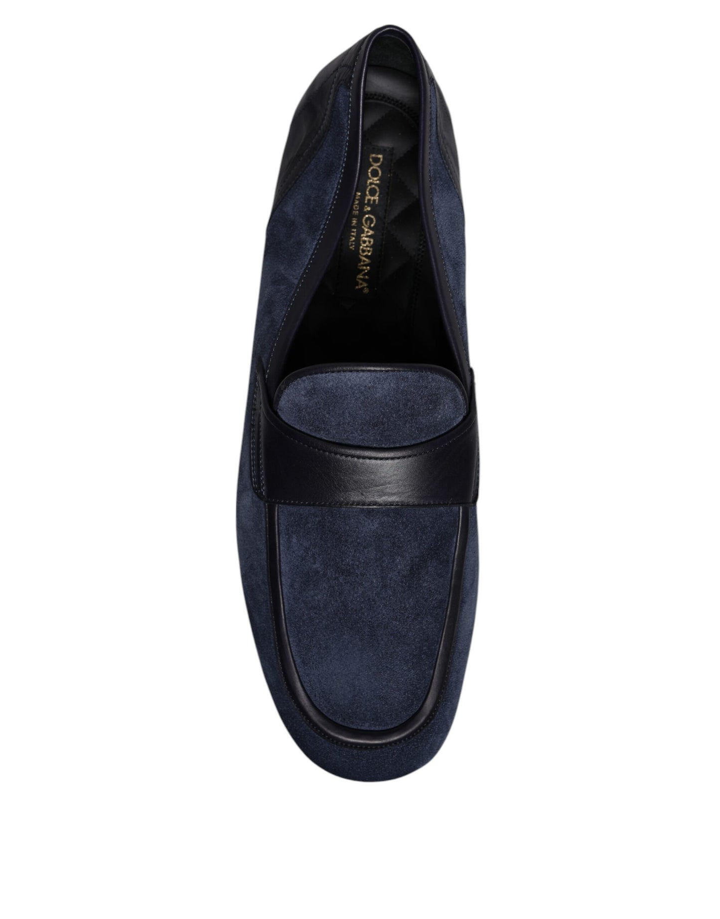 Blue Suede Leather Shoes Loafer Moccasin Shoes-Dolce & Gabbana-LabelTerrace.com