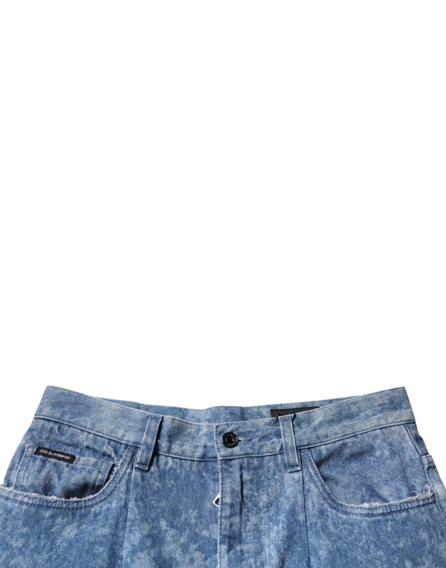 Blue Tie Dye Cotton Skinny Men Denim Jeans