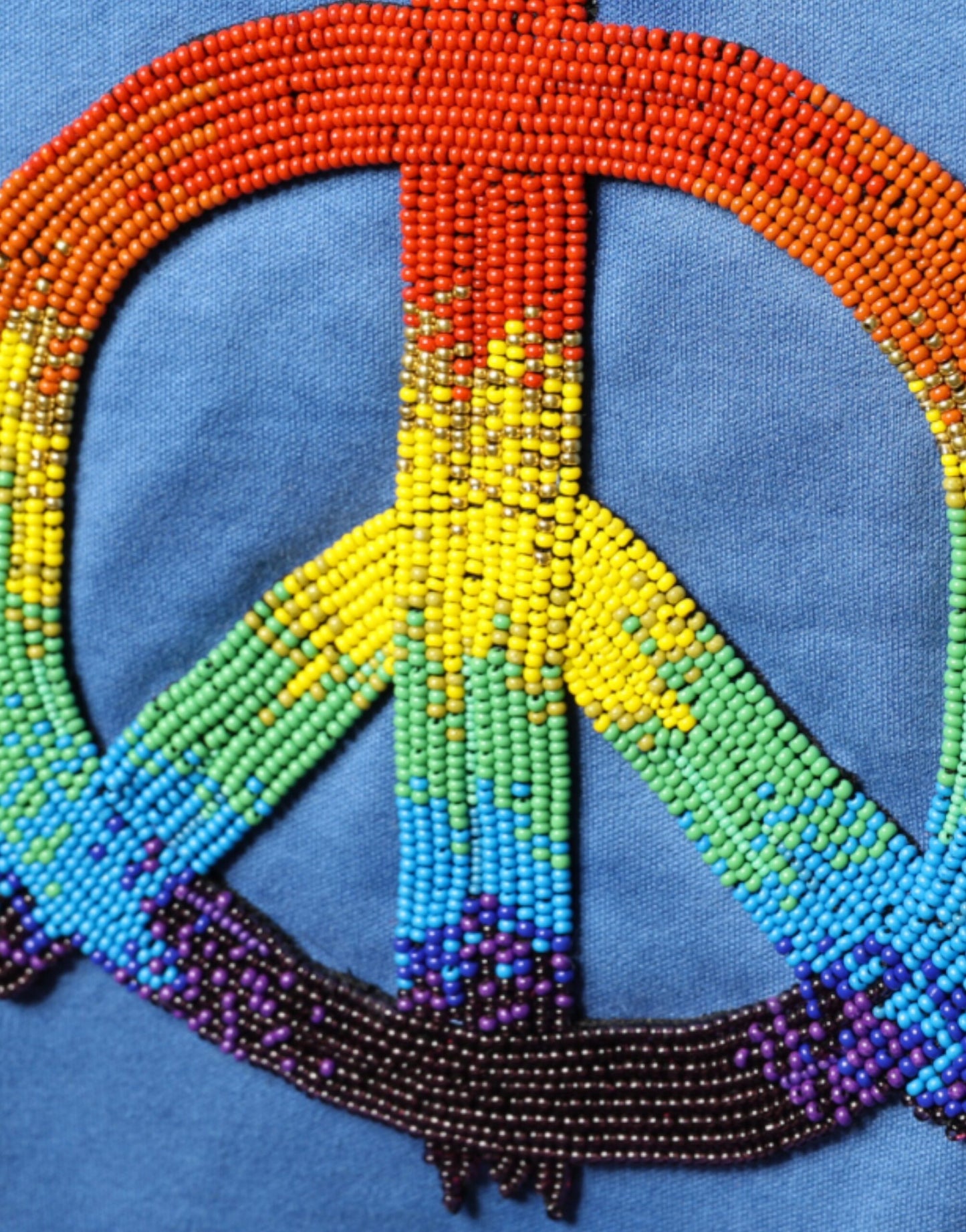Blue Tie-Dye Peace Sign Cotton T-shirt-Dolce & Gabbana-LabelTerrace.com