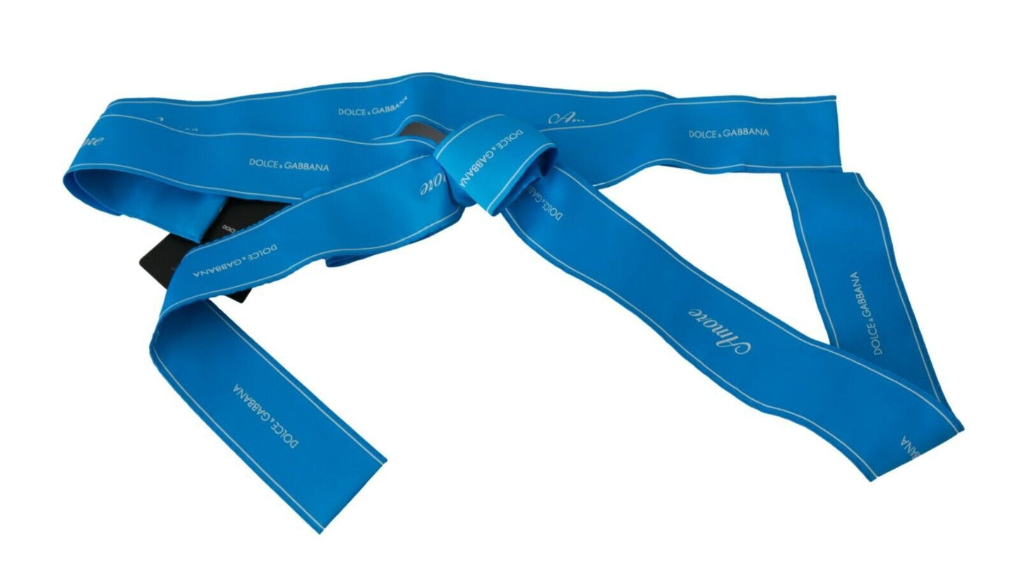 Blue Waist Ribbon Wide Bow Belt-Dolce & Gabbana-LabelTerrace.com