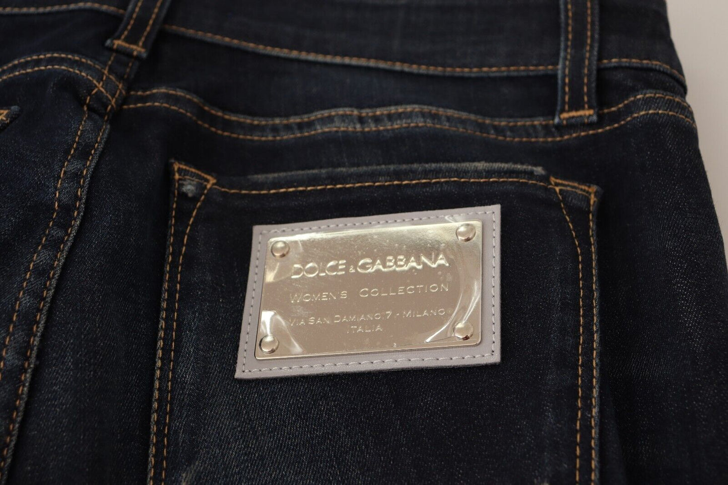 Blue Wash Slim Skinny Denim Cotton Stretch Jeans-Dolce & Gabbana-LabelTerrace.com