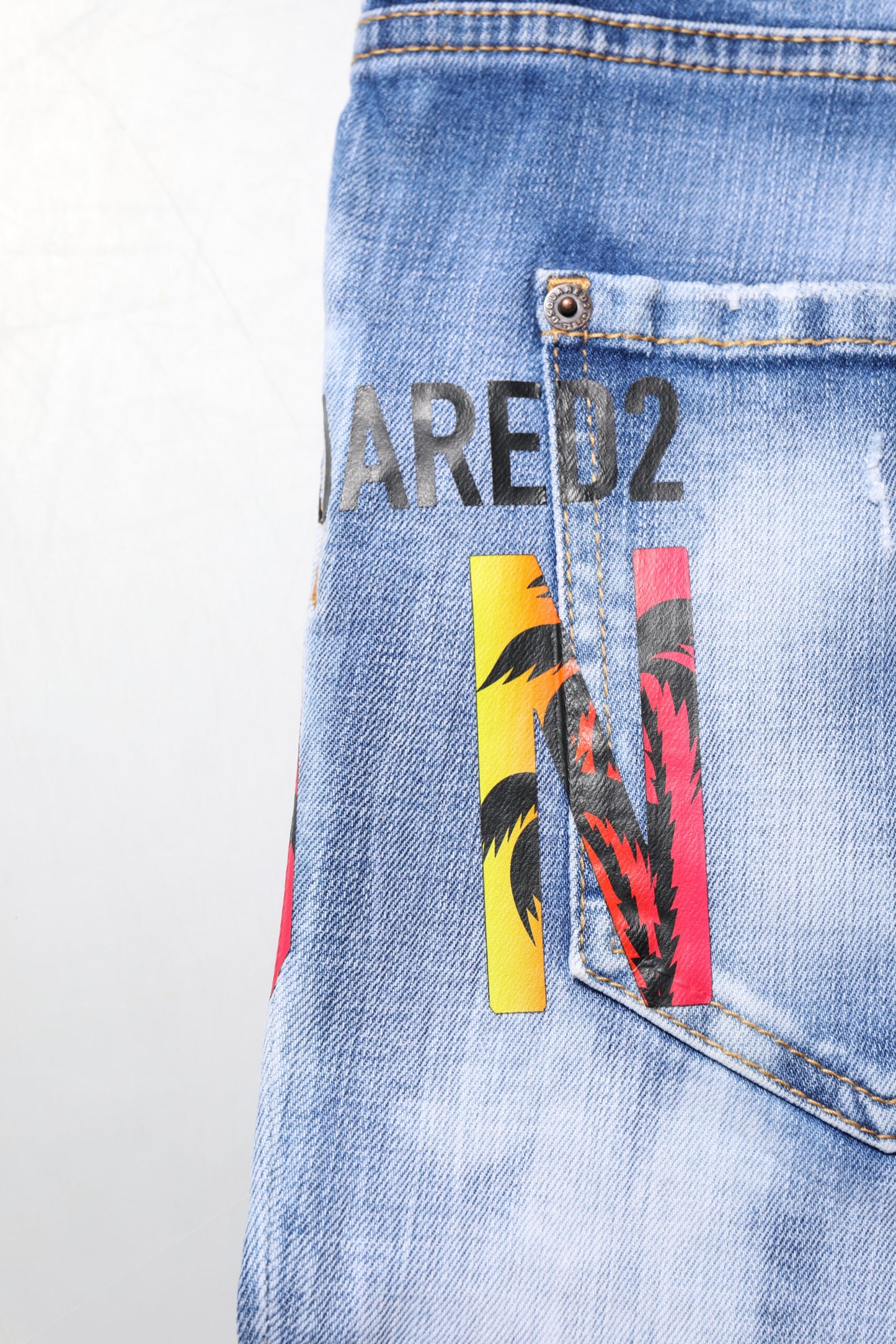 Blue Washed Cotton Mid Waist Skinny Denim Jeans-Dsquared²-LabelTerrace.com