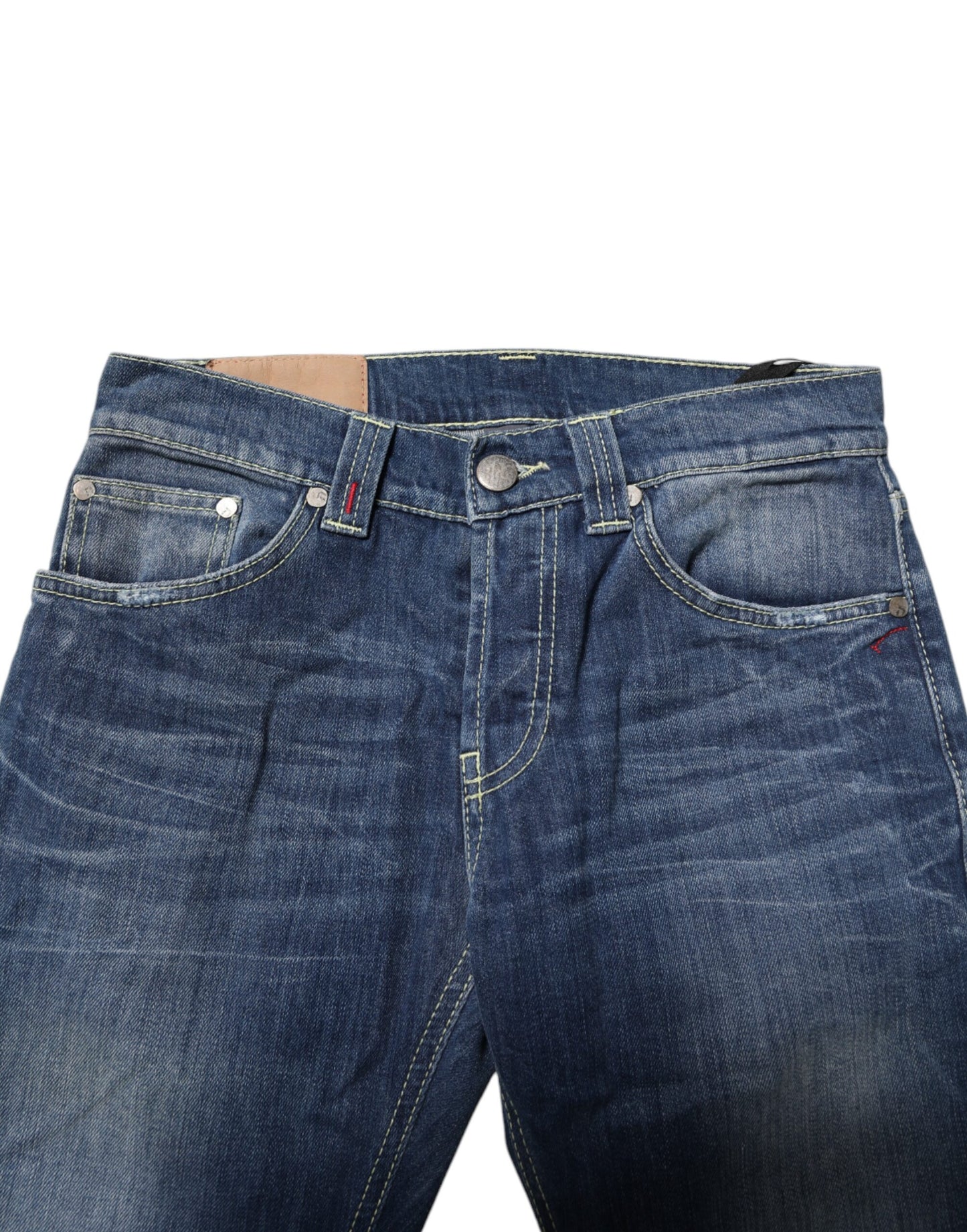 Blue Washed Skinny Fit Casual Men Denim Jeans-Dondup-LabelTerrace.com