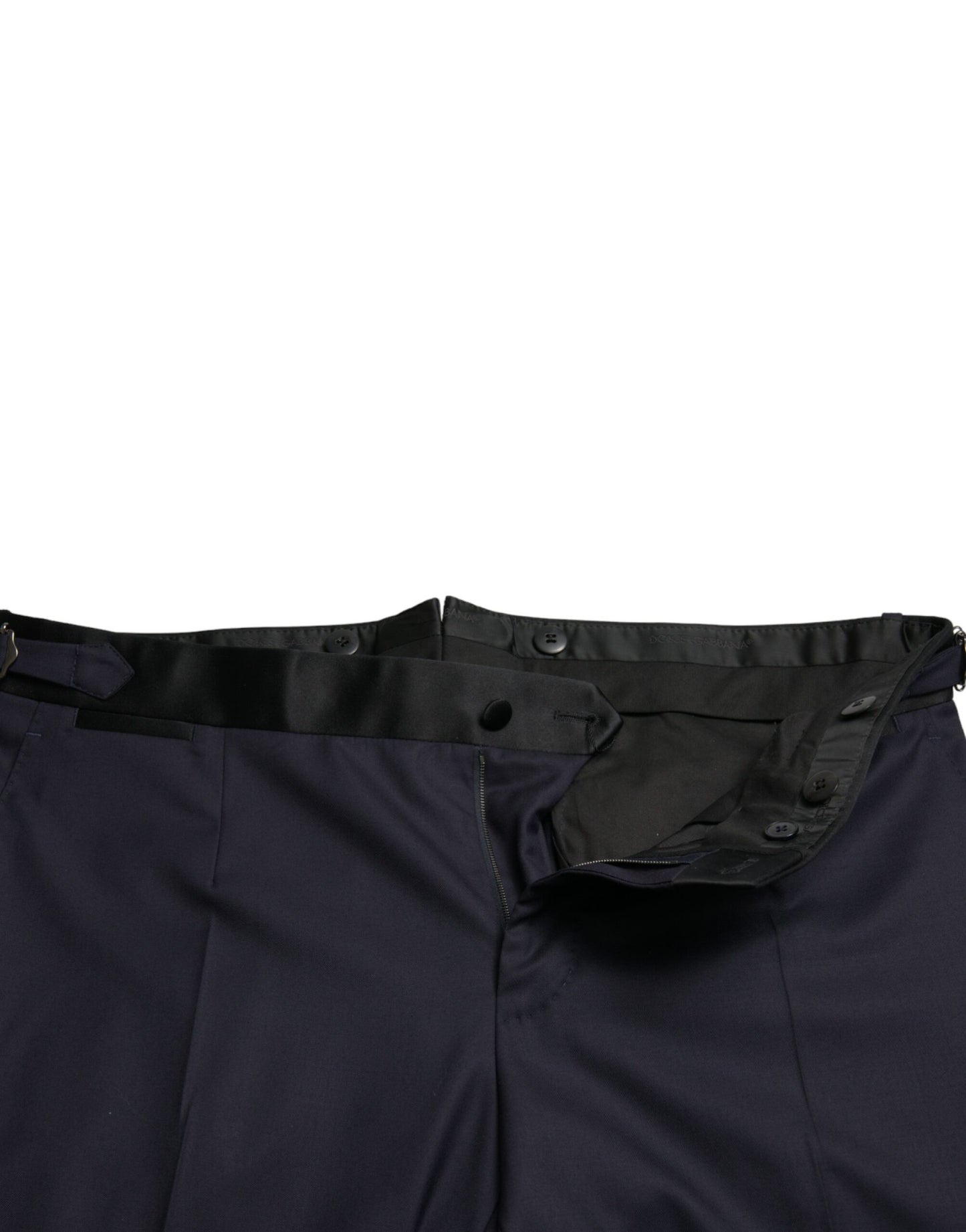 Blue Wool Cropped Tapered Pants-Dolce & Gabbana-LabelTerrace.com