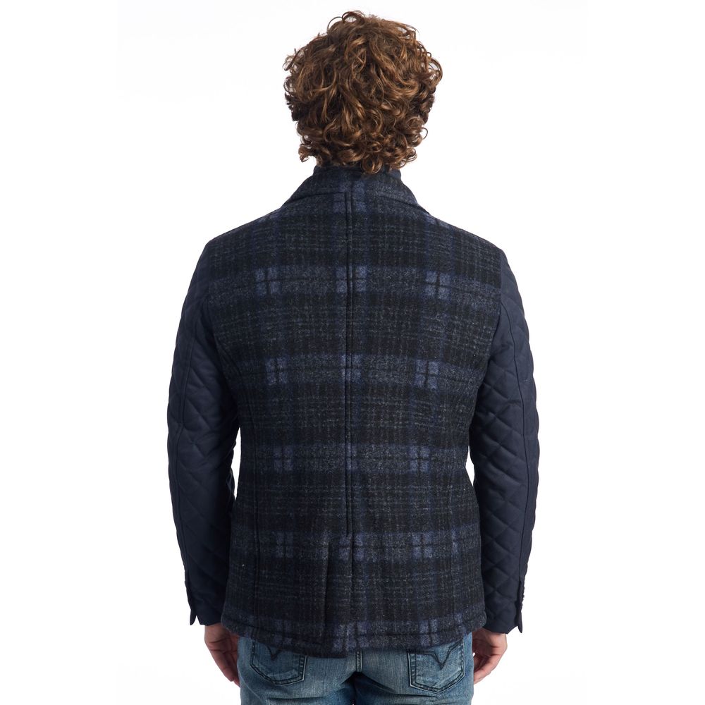 Blue Wool Men's Jacket-Roberto Pepe Luxury-LabelTerrace.com