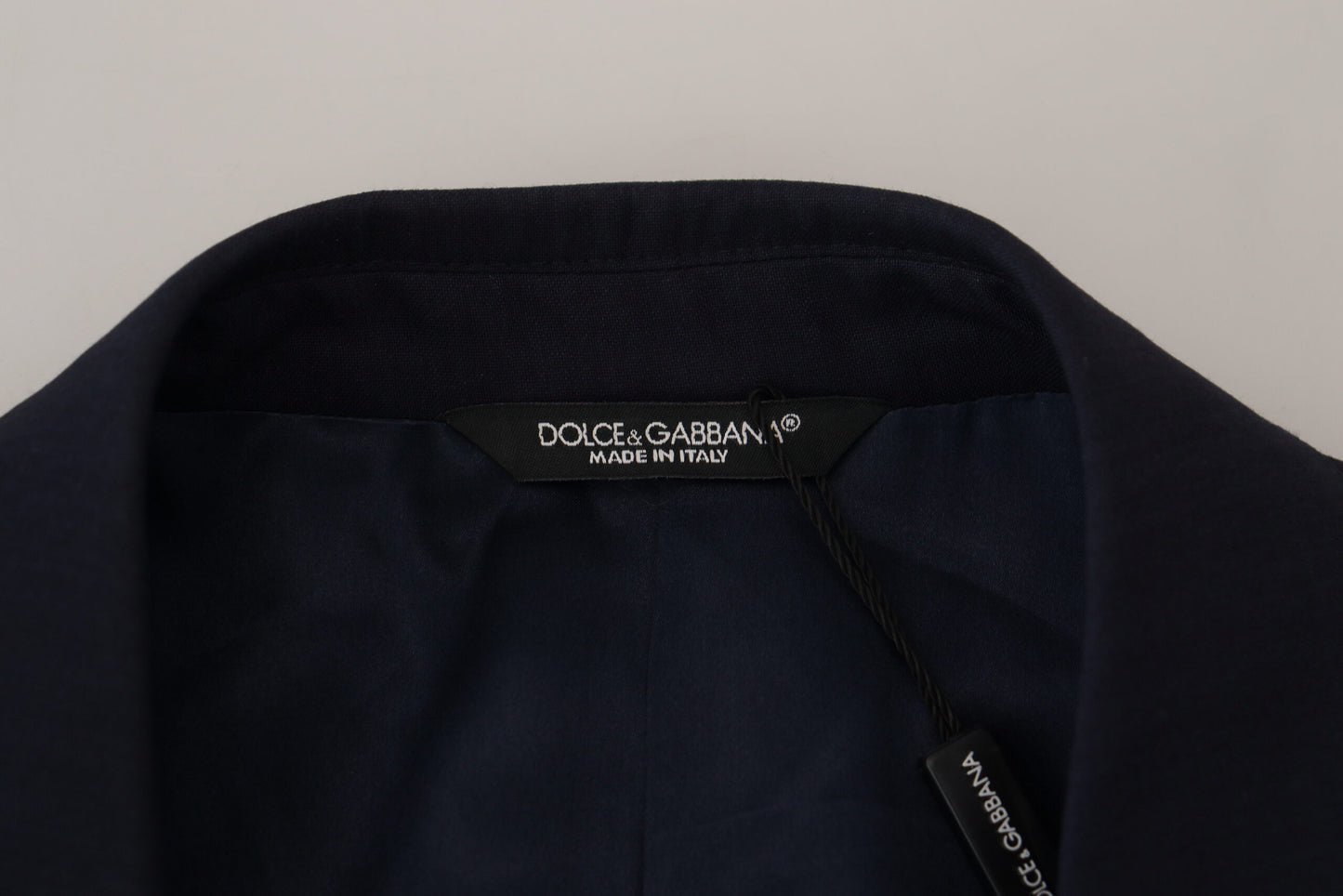 Blue Wool Slim Fit Formal Coat Blazer-Dolce & Gabbana-LabelTerrace.com