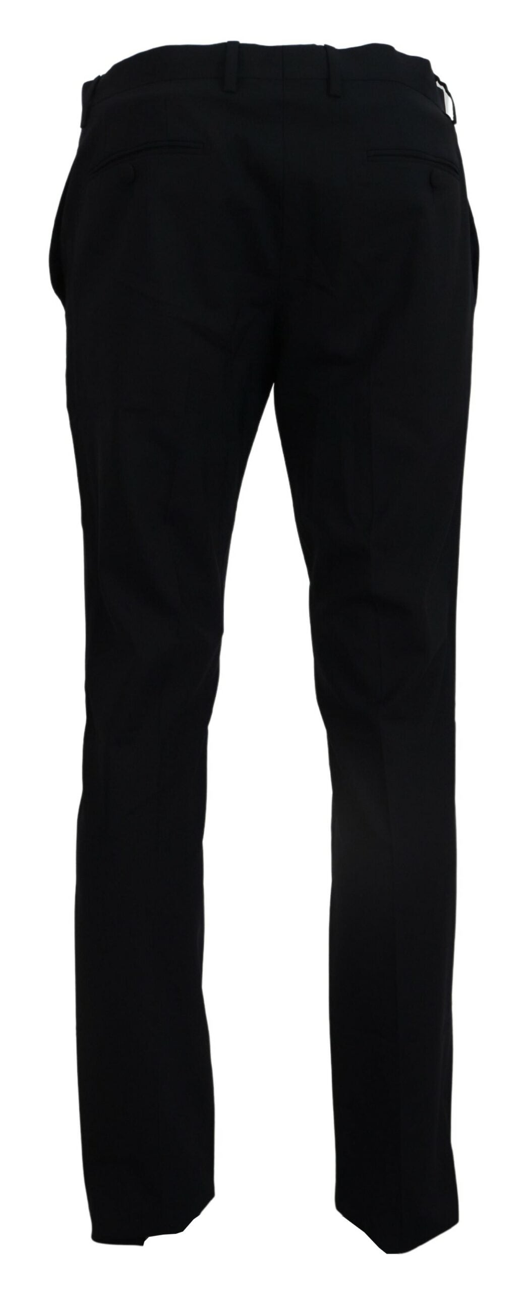 Blue Wool Stretch Dress Formal Slim Fit Pant-Dolce & Gabbana-LabelTerrace.com