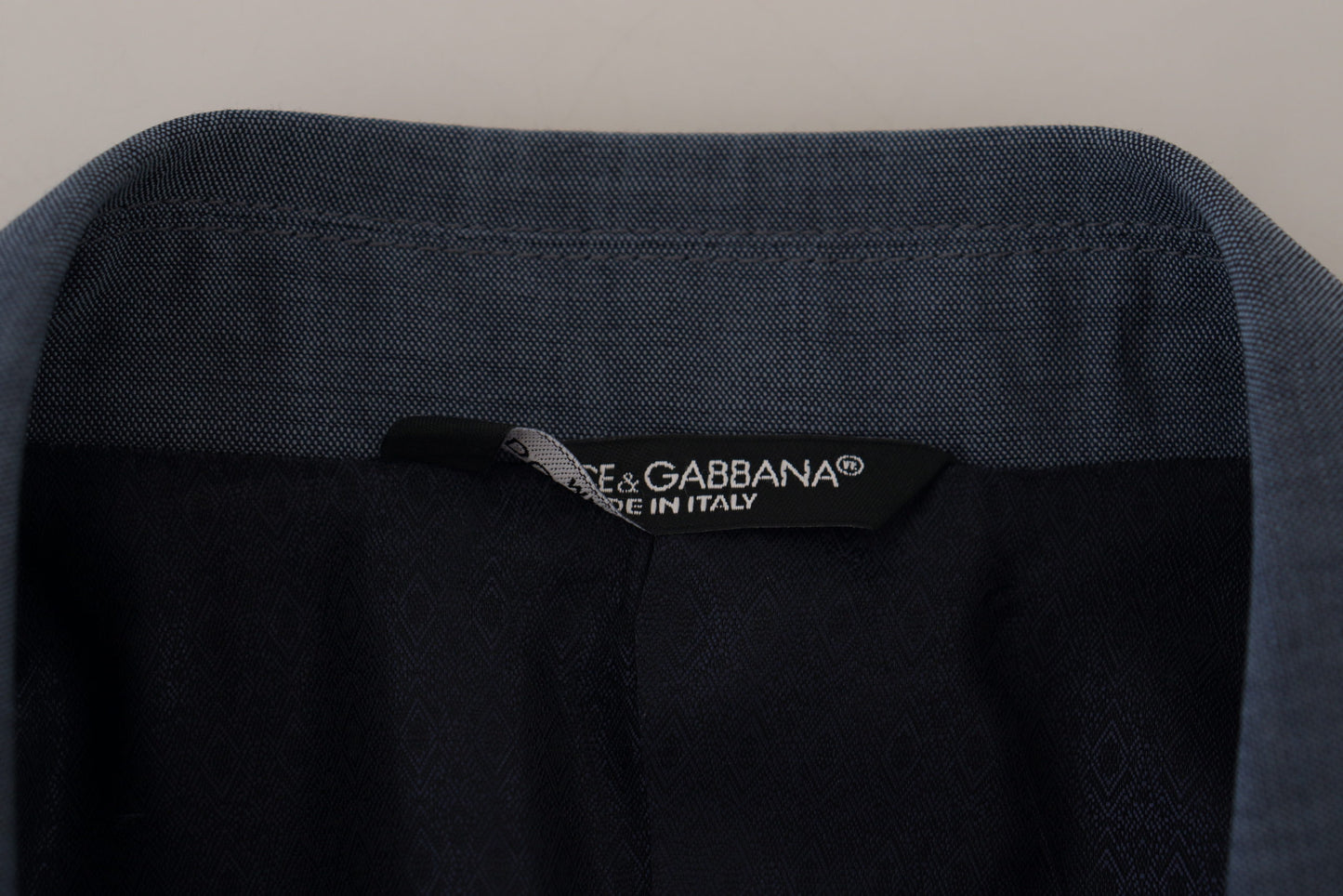 Blue Wool Stretch Slim Fit Jacket Blazer-Dolce & Gabbana-LabelTerrace.com