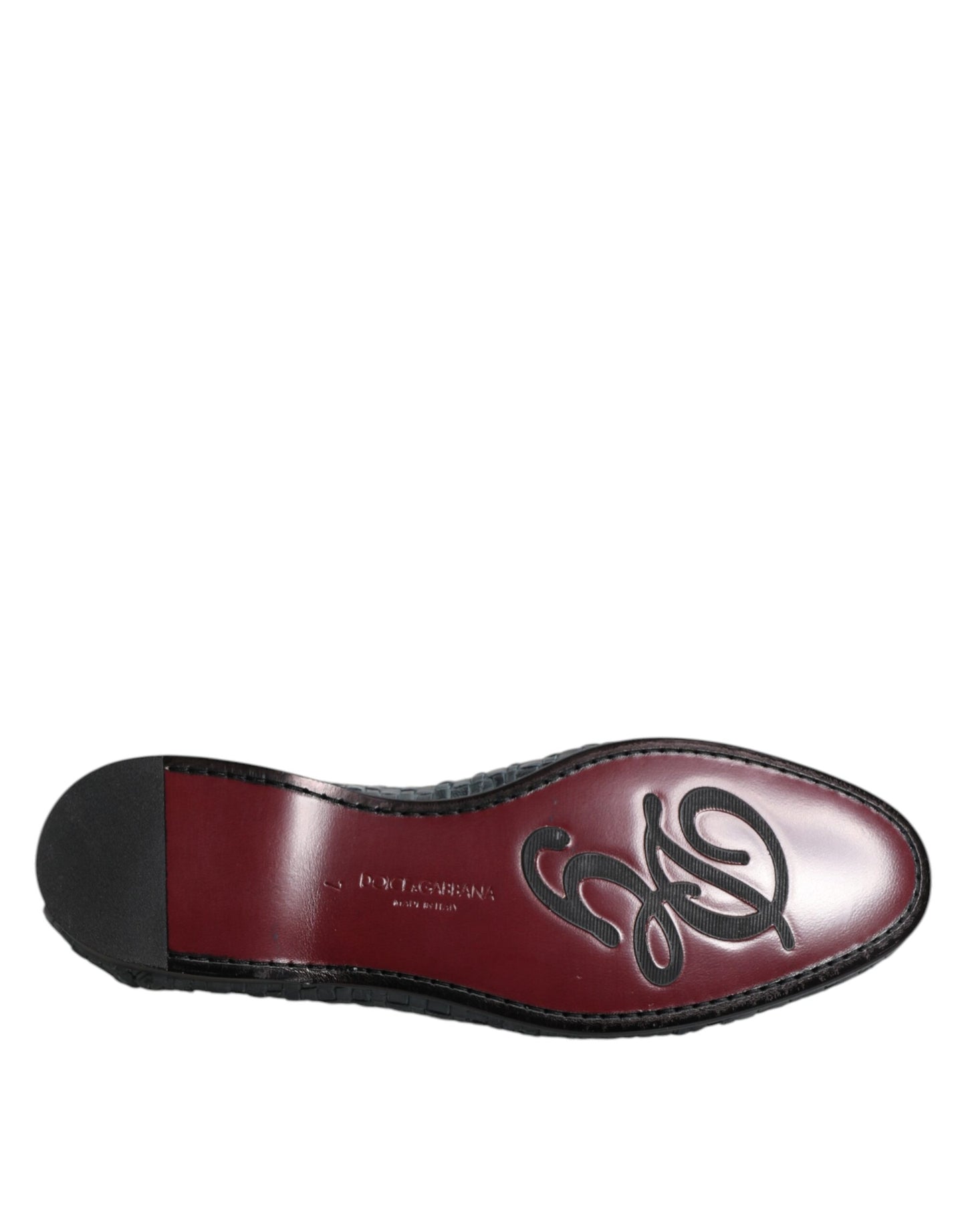 Blue Woven Leather Slip On Loafers Shoes-Dolce & Gabbana-LabelTerrace.com