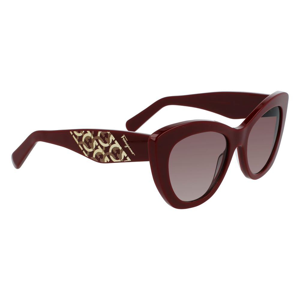 Bordeaux Acetate Sunglasses-Salvatore Ferragamo-LabelTerrace.com