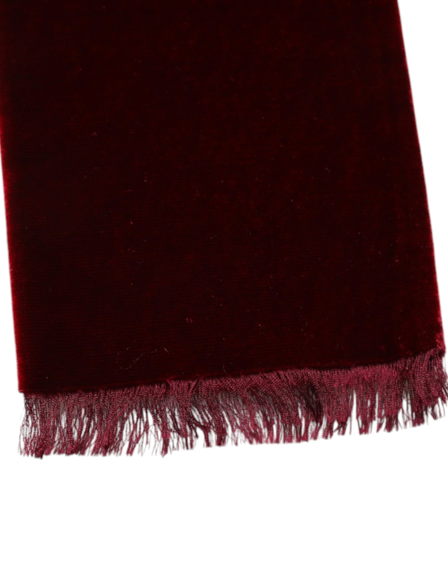 Bordeaux Cotton Silk Fringe Shawl Wrap Scarf-Dolce & Gabbana-LabelTerrace.com