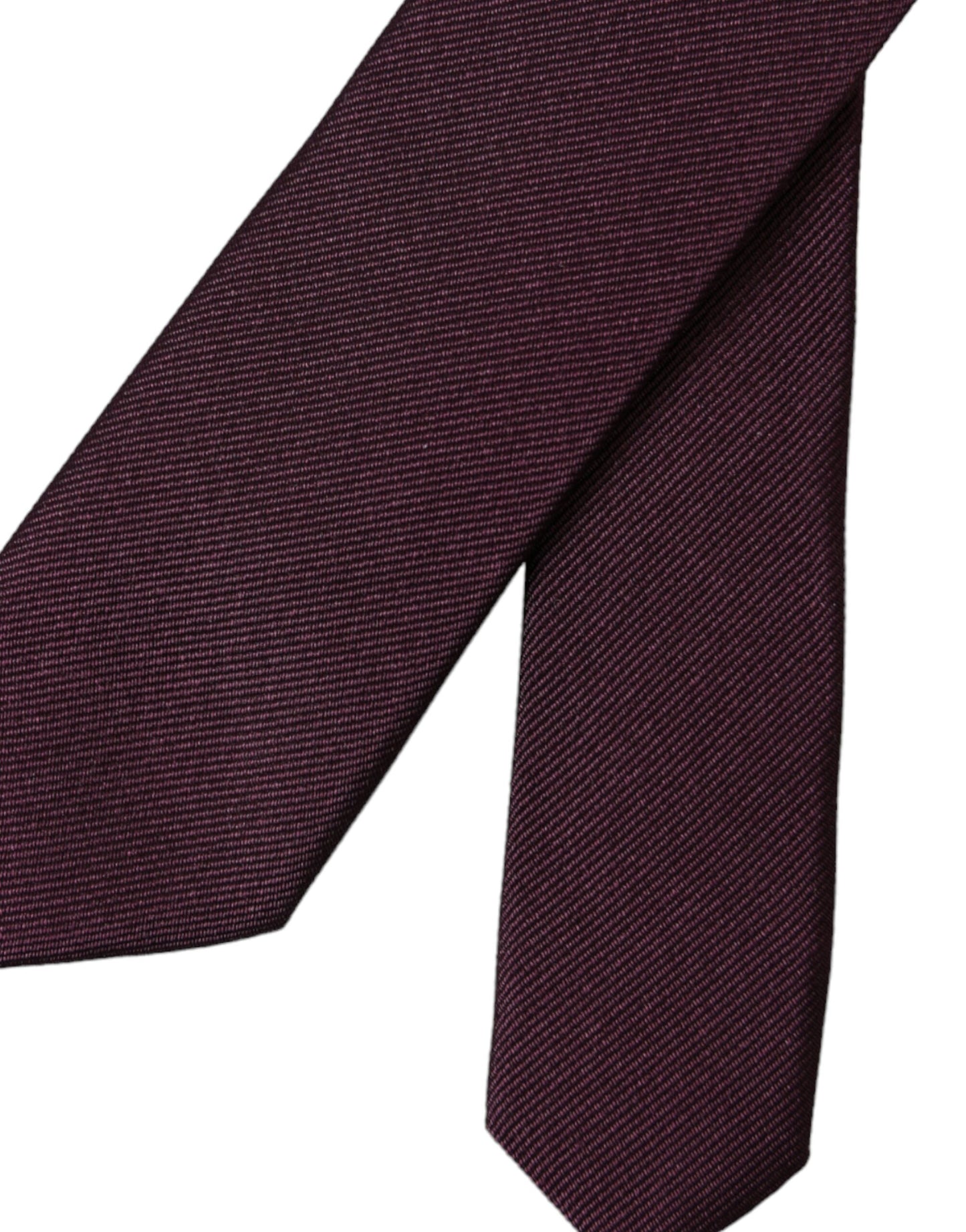 Bordeaux Solid 100% Silk Adjustable Men Tie-Dolce & Gabbana-LabelTerrace.com