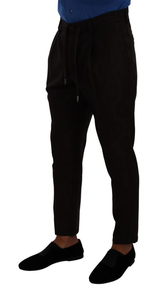 Bordeaux Wool Men Skinny Trouser Pants-Dolce & Gabbana-LabelTerrace.com